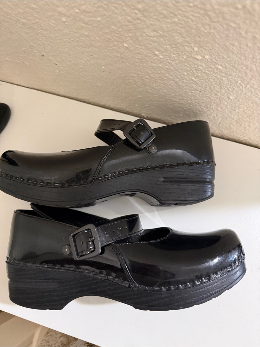 Dansko Black Patent Mary Jane Platform Clogs - Picture 6 of 9
